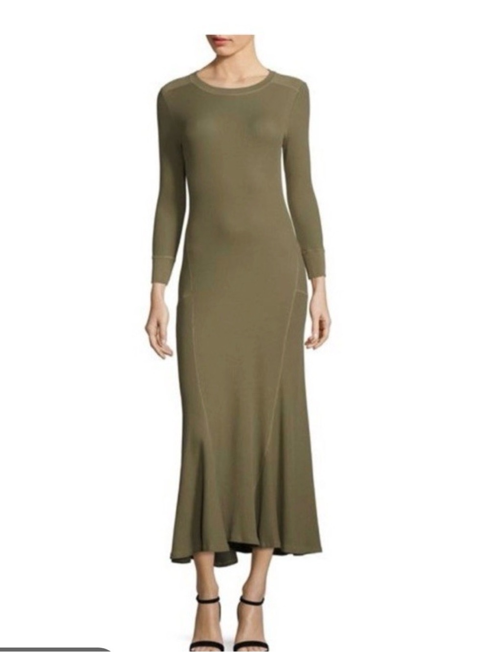 NWT Polo Ralph Lauren Rowie Thermal Henley Maxi Dress Sz Large